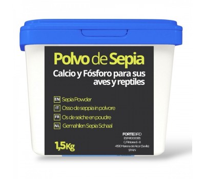 Polvo de Sepia 1,5 kg | Fuente natural de Calcio y Fósforo para sus aves