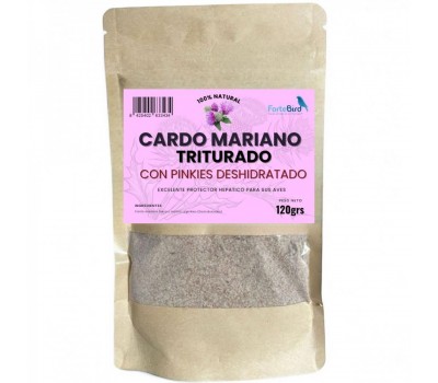 Cardo mariano con pinkies deshidatrados