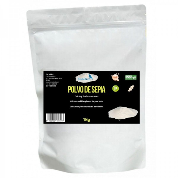 Polvo de Sepia 1 kg ForteBird Polvo de Sepia 1 kg ForteBird