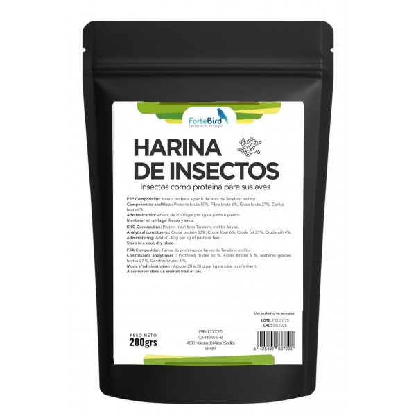 Harina de Insectos Fortebird 200 grs Harina de Insectos Fortebird 200 grs