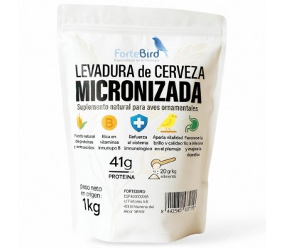 Levadura de Cerveza Micronizada Fortebird 1kg – Suplemento proteico para aves