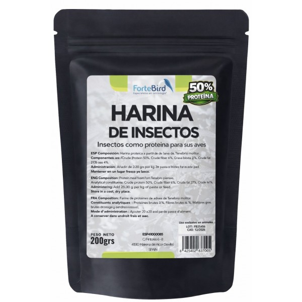 Harina de Insectos Fortebird 200 grs